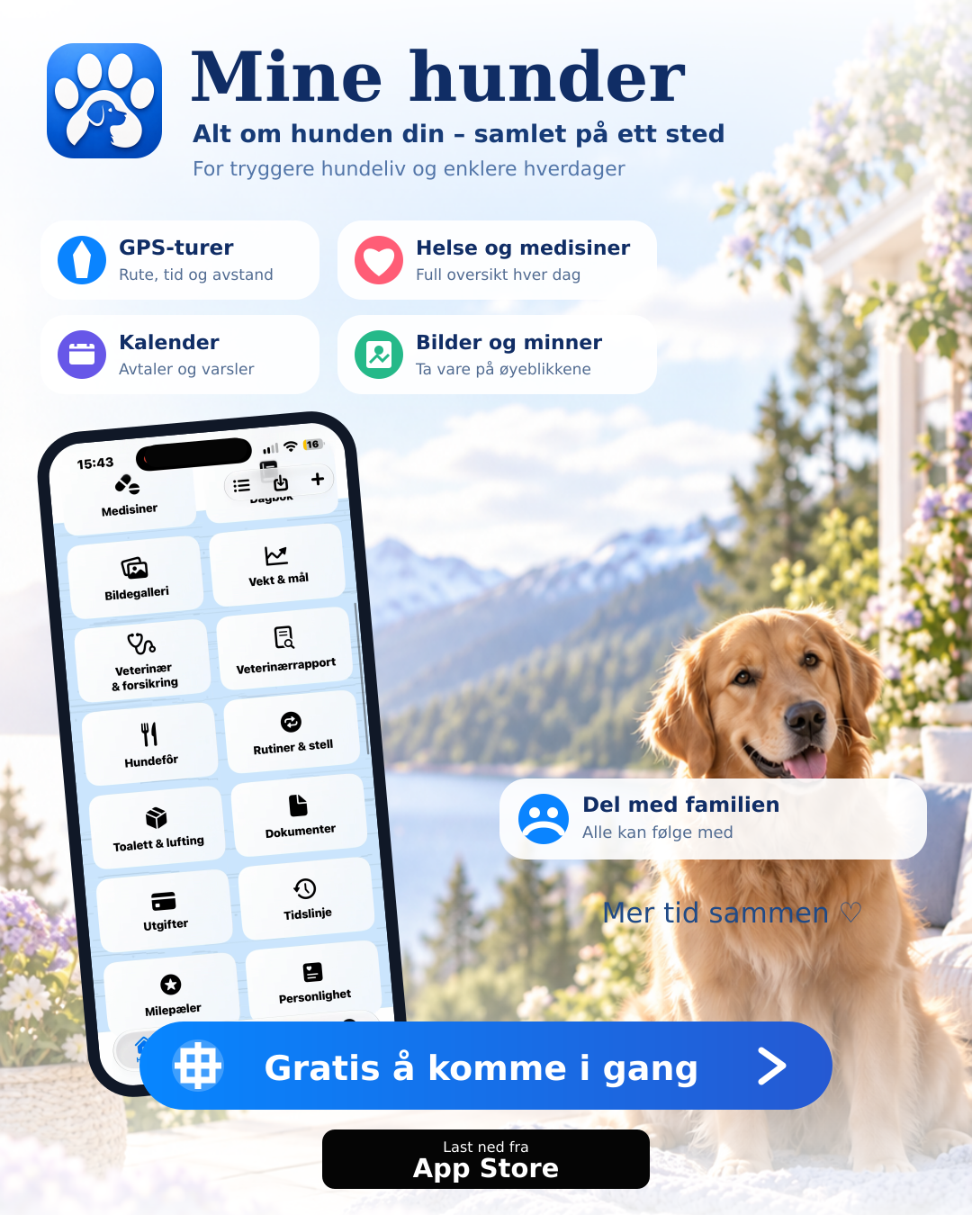 Mine hunder-plakat